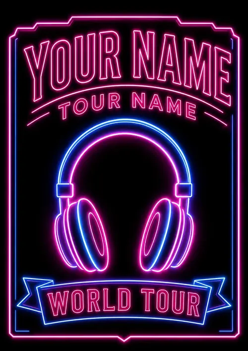 Neon Glow Outline art style
