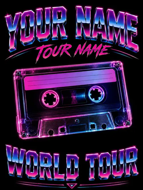 Retro Synthwave art style