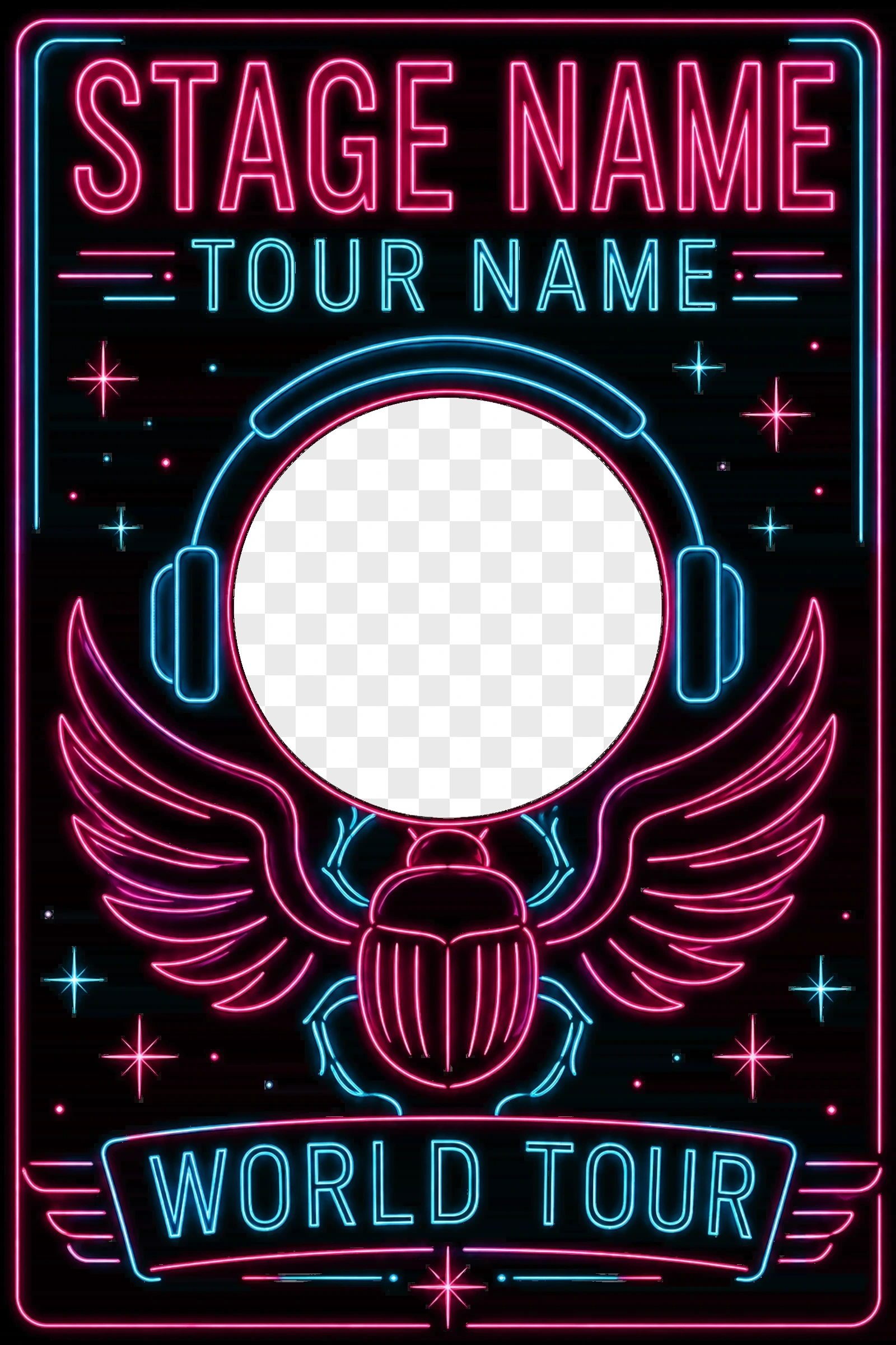Neon Scarab